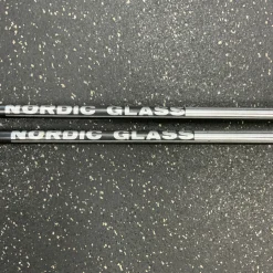 Used NORDIC GLASS Mens XC Ski Poles Black 145 cm / 57 in