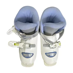 Used Nordica FIVE ARROW TEAM 2 JR 18.5 SKI BOOTS Girls DH Ski Boot White 185 MP - Y12