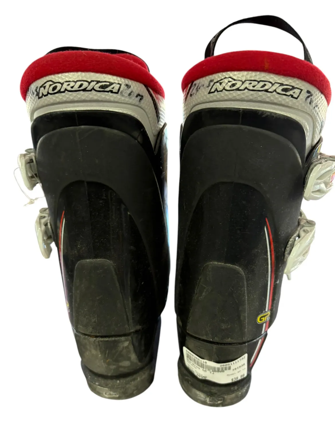 Used Nordica GP TJ Boys DH Ski Boot Black 245 MP - M06.5 - W07.5