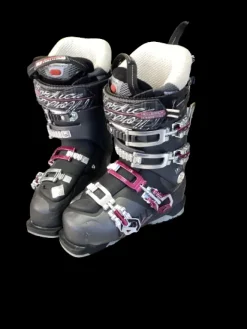 Used Nordica HELL AND BACK Girls DH Ski Boot Black 235 MP - J05.5 - W06.5