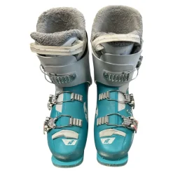 Used Nordica SPEED MACHINE J3 Girls DH Ski Boot Carolina Blue 235 MP - J05.5 - W06.5