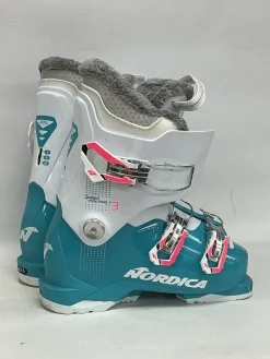 Used Nordica SPEED MACHINE 3 Girls DH Ski Boot Teal 225 MP - J04.5 - W5.5