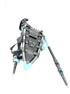 Used NOREAST SNOWSHOES W/ HIKING POLES Snowshoes Mens Teal 25"