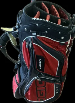 Used Ogio VISION Mens Stand Bag Black And Red