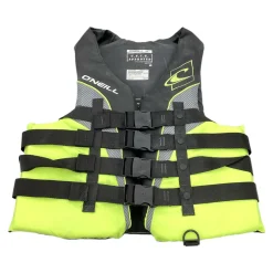 Used O'Neill Adult PFD Black And Optic Yellow LG