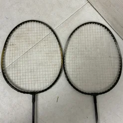 Used 2PC RACQUET SET Adult Badminton Racquet Black Unknown