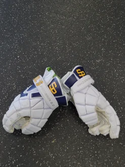Used PHOENIX 2.0 Lacrosse Gloves Mens White 13"