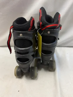 Used POWER SUPERB Junior Roller Quad Skates Black Adjustable