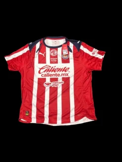 Used Puma PUMA CALIENTE JERSEY SZ XXL Soccer Top Adt Red And White LG
