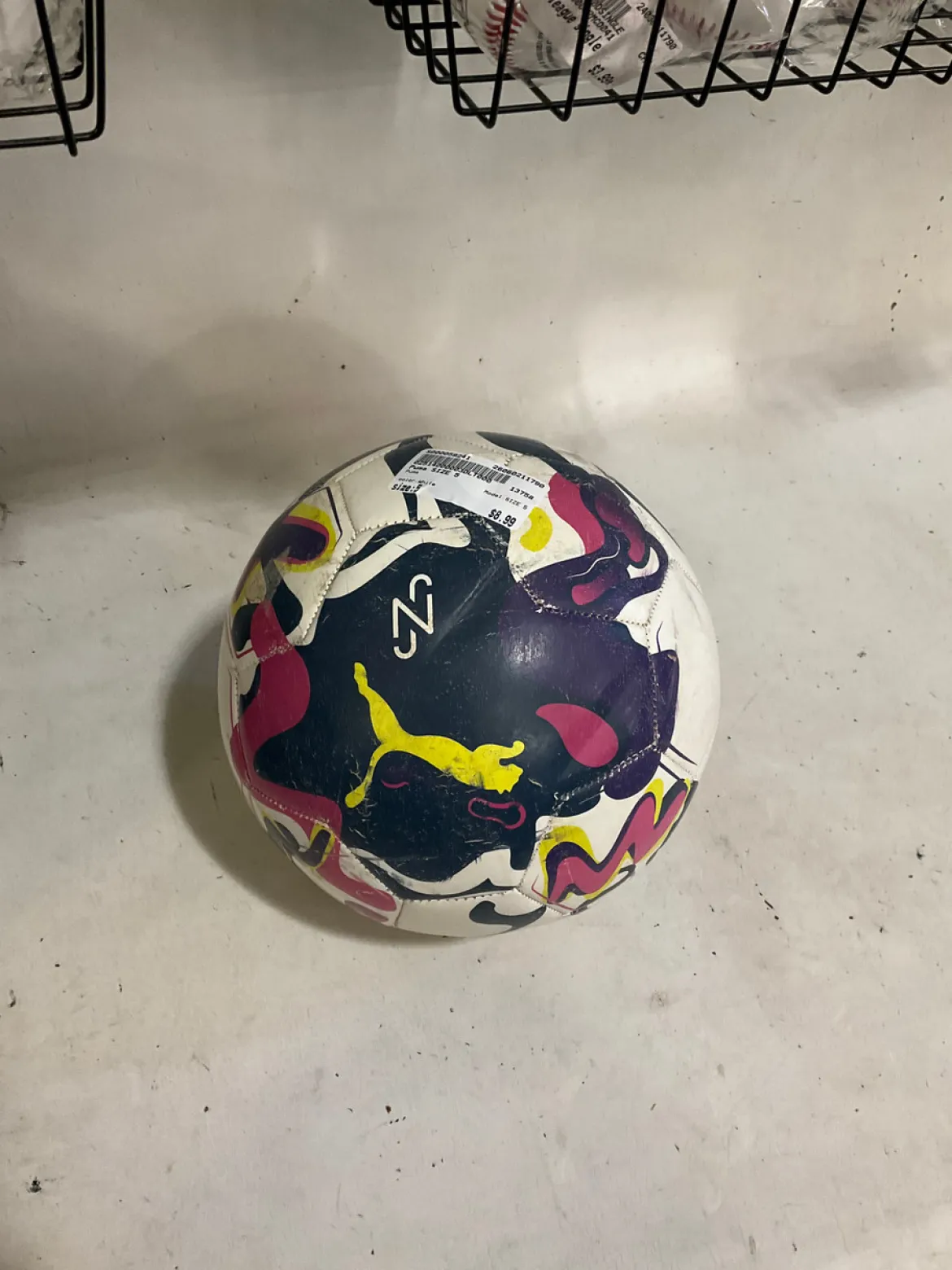 Used Puma SIZE 5 All Size Soccer Ball White 5