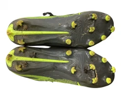 Used Puma Soccer Cleats Dark Grey And Green Senior 8.5