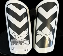 Used Puma Soccer Shin Guards Junior White Junior