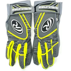 Used Rawlings BB/SB Batting Gloves Grey MD