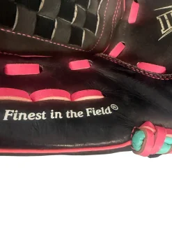 Used Rawlings HIGHLIGHT HFP115BBP RH Throw Fastpitch Gloves Pink 11 1/2