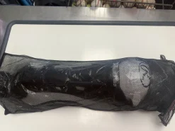Used Rawlings MACH SERIES SHINGUARDS Catchers Leg Guards Navy Blue Intermed