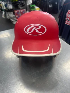 Used Rawlings MACH-SR-REVA Batting Helmet No Mask Red M/L