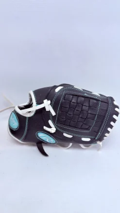 Used Rawlings PLAYERS SERIES RH Throw Fastpitch Gloves Black 10"