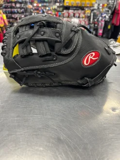Used Rawlings PROTM8SB LH Throw Fastpitch Gloves Black 12 1/2