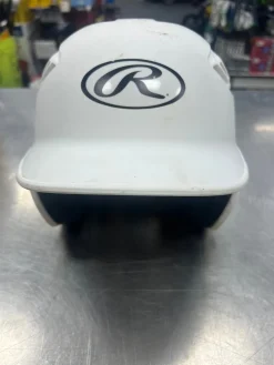 Used Rawlings R16S-REVB Batting Helmet No Mask White M/L