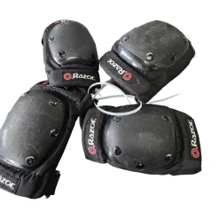 Used RAZOR KNEE AND ELBOW PADS Inline Protective Set Black SM