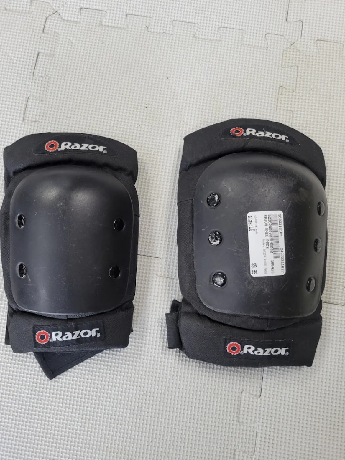 Used RAZOR KNEE PADS LG Inline Skate Kneepads