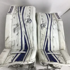 Used Reebok 18K 35+2 LEG PADS SR LEG PADS Goalie Leg Pads Senior White 35"