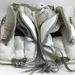 Used Reebok 18K 35+2 LEG PADS SR LEG PADS Goalie Leg Pads Senior White 35