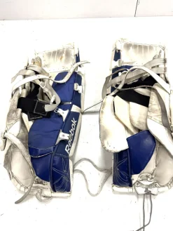 Used Reebok L7 YT Goalie Leg Pads Youth White 26"