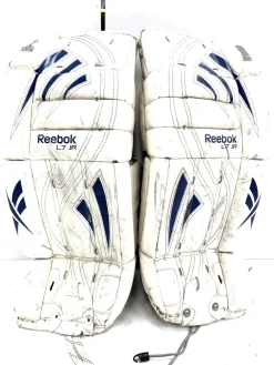 Used Reebok L7 YT Goalie Leg Pads Youth White 26