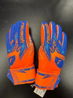 Used Reusch ATRAKT Soccer Goalie Gloves Orange 4