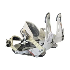 Used Ride EX SERIES SNOWBOARD BINDINGS Mens Binding Only White MD