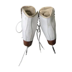 Used Riedell 220 FIGURE SKATES SIZE 4 Girls Figure Skate White Junior 04