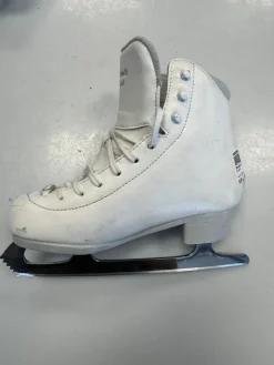Used Riedell CRYSTAL Girls Figure Skate White Junior 01.5
