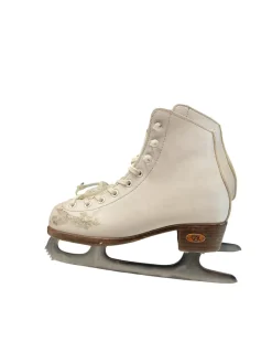 Used Riedell FIGURE SKATE SZ Y 13 Girls Figure Skate White Youth 13.0