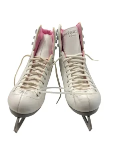 Used Riedell PEARL SZ 7 WomensFigure Skate Pink And White Senior 7