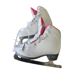 Used Riedell SPARKLE YOUTH SKATES Girls Figure Skate White Youth 12.0