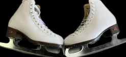 Used Riedell 110W Girls Figure Skate White Junior 04