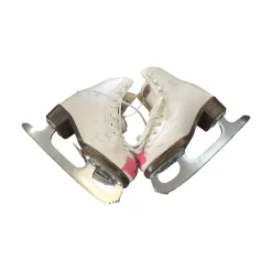 Used Riedell 10W OPEL JR YTH12 FIGURE SKATES Girls Figure Skate White Youth 12.0