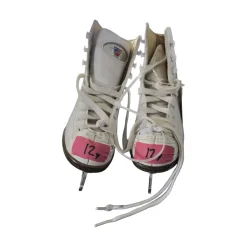 Used Riedell 10W OPEL JR YTH12 FIGURE SKATES Girls Figure Skate White Youth 12.0