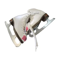 Used Riedell 10W OPEL JR YTH12 FIGURE SKATES Girls Figure Skate White Youth 12.0