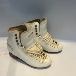 Used Riedell WHITE FIGURE SKATES Mens Figure Skate White Senior 4.5