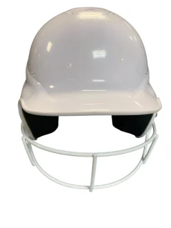 Used RIP-IT HELMET W CAGE WHITE Batting Helmet w/Mask White S/M