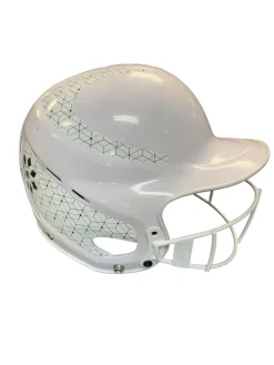 Used RIP-IT HELMET W CAGE WHITE Batting Helmet w/Mask White S/M