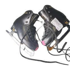 Used Risport SCOTT HAMILTON FIGURE SKATES Girls Figure Skate Black Junior 01