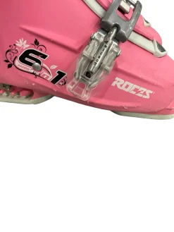 Used Roces IDEA ADJUSTABLE Girls DH Ski Boot Pink 225 MP - J04.5 - W5.5