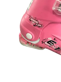 Used Roces IDEA ADJUSTABLE Girls DH Ski Boot Pink 225 MP - J04.5 - W5.5