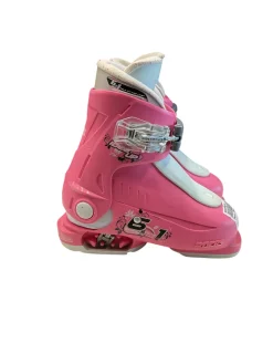 Used Roces IDEA 6IN1 SZ 16.0-18.5 Girls DH Ski Boot Pink 160 MP - Y09