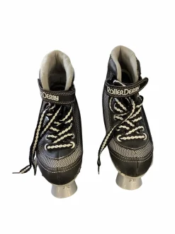 Used RollerDerby QUADS Child Roller Quad Skates Black Youth 12.5