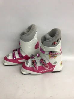 Used Rossignol COMFORT F10 J3 Girls DH Ski Boot Pink And White 190 MP - Y12