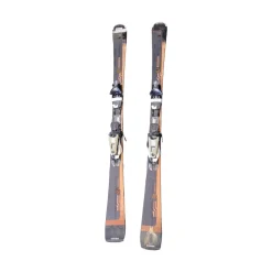 Used Rossignol FAMOUS 10 SKIS W BINDINGS Womens DH Ski/Binding Black 156 cm